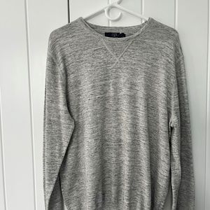 J Crew Men’s V neck 100% cotton sweater - Size Large/ Gray-New